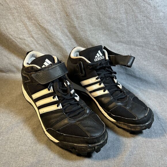 Adidas Corner Blitz 8 MD Mid Football Cleats MENS 12 Molded Sole Black 902207 - Picture 1 of 10
